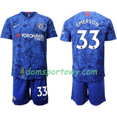 Koszulka Chelsea Emerson 33 Dziecięcy Domowe Koszulki Piłkarskie 2019-2020 Krótki Rękaw